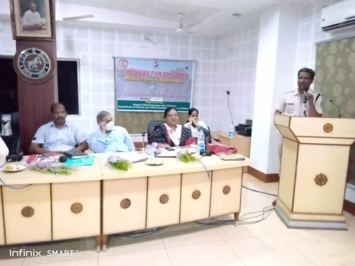 UnitDistrict's tweet image. Under the Chairmanship of the President, Zilla Parishad and Co-Chairmanship of Collector, Cuttack, a meeting "Fixed Day for Children" was conducted at District Level on 20.04.2022. 
The meeting was organised by District Child Protection Unit, Cuttack.