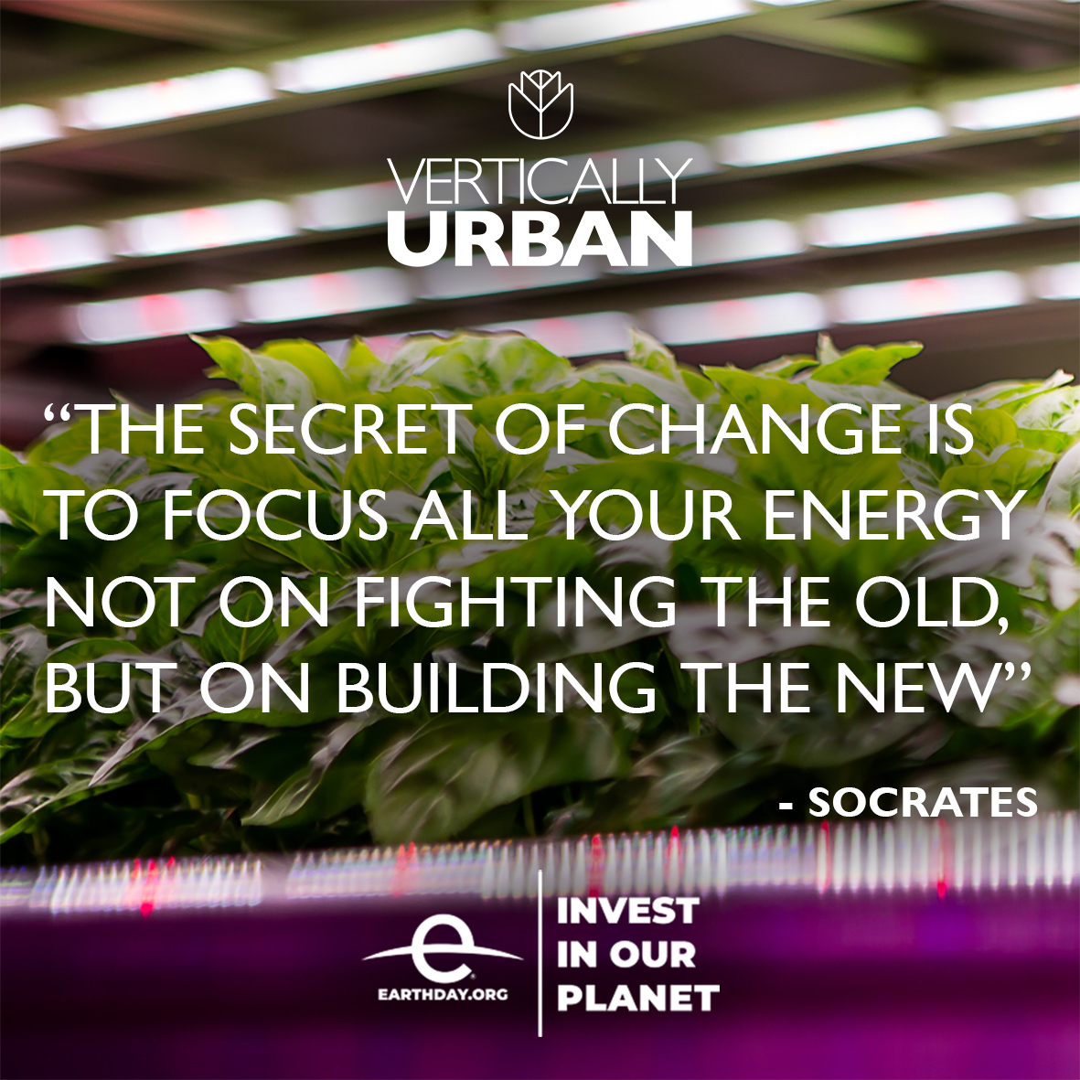 We hear you Socrates!

That’s why at Vertically Urban we’re passionate about pushing the boundaries of today’s technology to help build the farms of the future.

Happy <a href="/EarthDay/">EARTHDAY.ORG</a> 2022

#InvestInOurPlanet  #EarthDay2022  #verticalfarming  #ledgrowlight #madeinuk