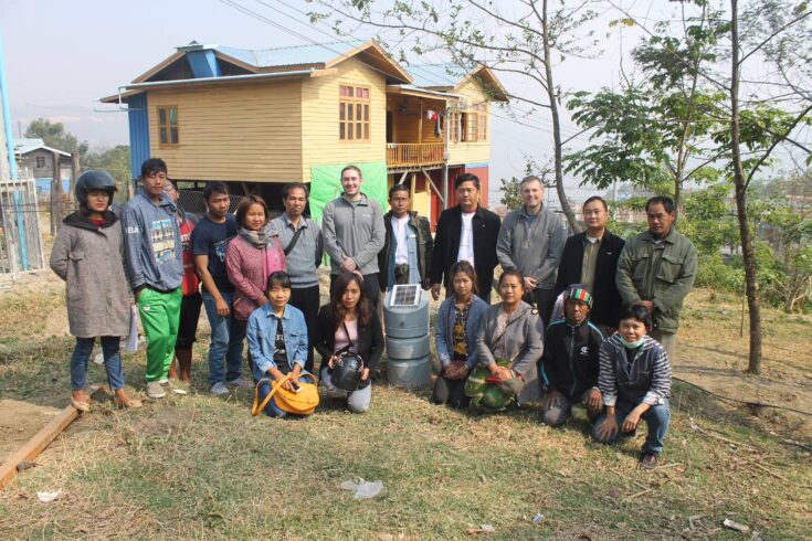Local volunteers at the The Community Slope SAFE (CSS) trial site in Hakha, Myanmar. 