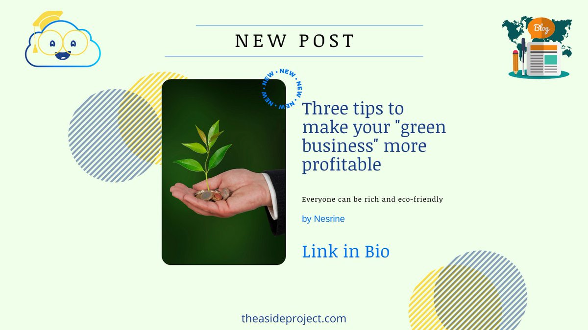 theasideproject's tweet photo. It's Earth Day 🥳🌳!!

👀If you are curious about how you can use the #circulareconomy concepts to make your "green business" more profitable and eco-friendly, check out our newly released article 👇

https://t.co/CC22Qoe1Gk
#earthday #circulareconomy #greenbusiness https://t.co/i2ZQS5jflL