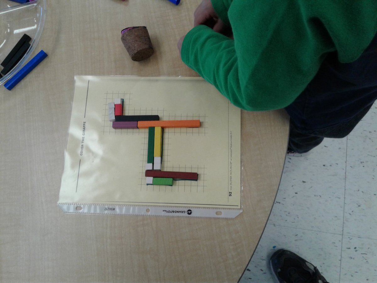 Powerful minds in kinder! Perseverance paid off with relational rods...giraffe puzzle solved!