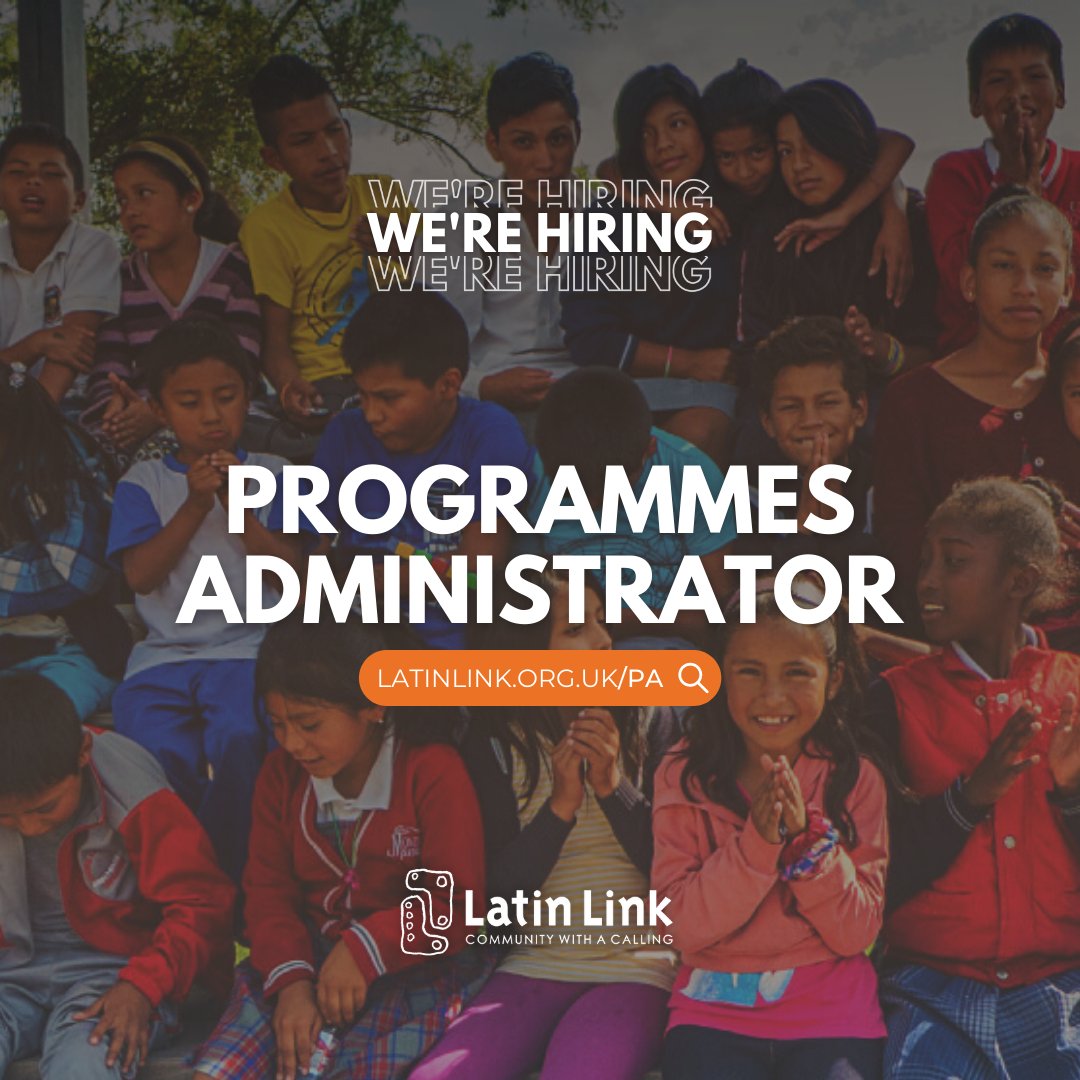Job searching? Come and join our team! Apply today to become Latin Link's new Programmes Administrator. Applications close on Monday 25th April. Find all the info at latinlink.org.uk/pa/

#newjob #charity #mission #latinamerica