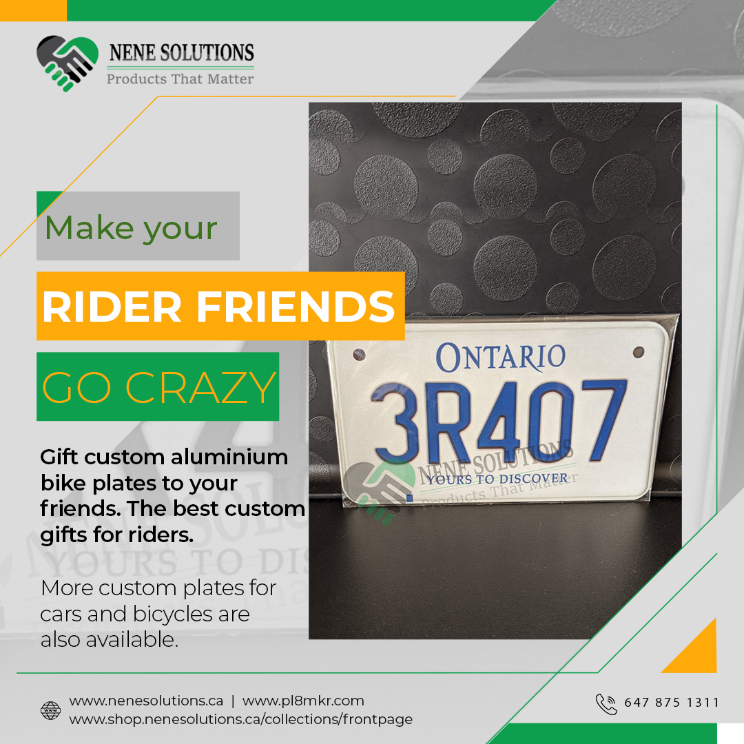 ✅ ^Make your rider friends go crazy^ ✅

Gift custom aluminium bike plates to your friends. The best custom gifts for riders 😎
🌟 ****Order Today****🌟shop.nenesolutions.ca/collections/fr…  
nenesolutions.ca 
etsy.com/shop/NeneSolut… 

#Canada #Ontario #personalizedplates #torontoart