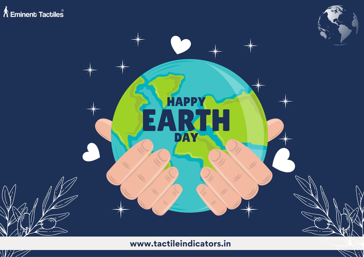 eminenttactiles's tweet photo. On the occasion of Earth Day, we must pledge to take care of our planet by planting trees, by controlling pollution to protect it from all negativities.๐๐ณ๐ฒ
Wishing you a Happy Earth Day. โจ๐โจ
#EarthDay #TactileIndicators #SaveEarth #CareforEarth https://t.co/ma4ZeaNy5U