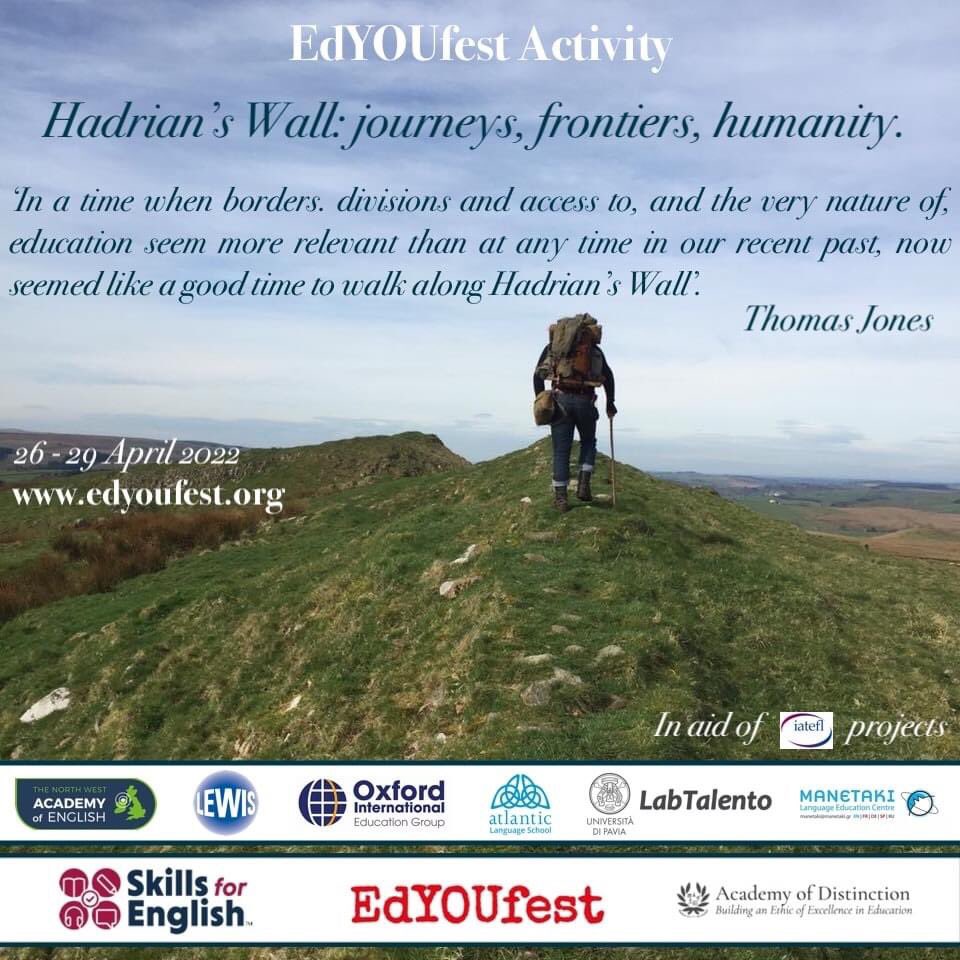 Next week! Walking Hadrian’s Wall for IATEFL Projects. Please support if you can. #IATEFL #IATEFLprojects #Intled