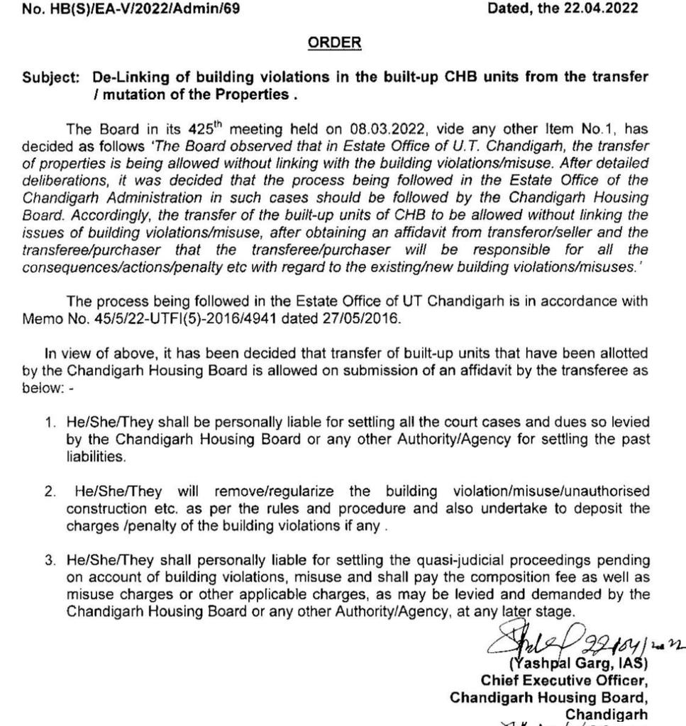 nagarkoti's tweet photo. #Chandigarh 

In a major relief to CHB allottees, board delinked building violations from transfer of CHB dwelling units.

@timesofindia https://t.co/rzuKqy3uXi