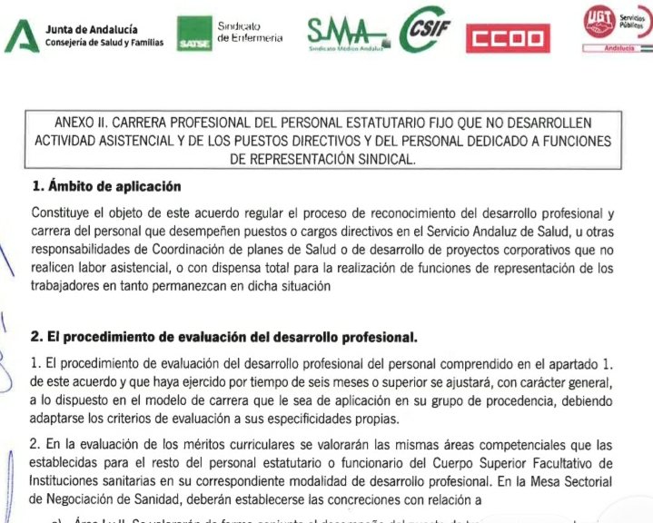 CarreraProfesi1's tweet photo. Los LIBERADOS SINDICALES y CARGOS DIRECTIVOS del #SAS no pasaran por la ACSA ni tendrán que esperar 5 años para subir de nivel...
Ya sabemos a quienes beneficia el acuerdo

DIME QUE ESTOY EQUIVOCADO

 @SATSE_Andalucia @Ugt_A_Sanidad @smandaluz @CSIFAndalucia @ccooandalucia https://t.co/D4xa7EtLGm