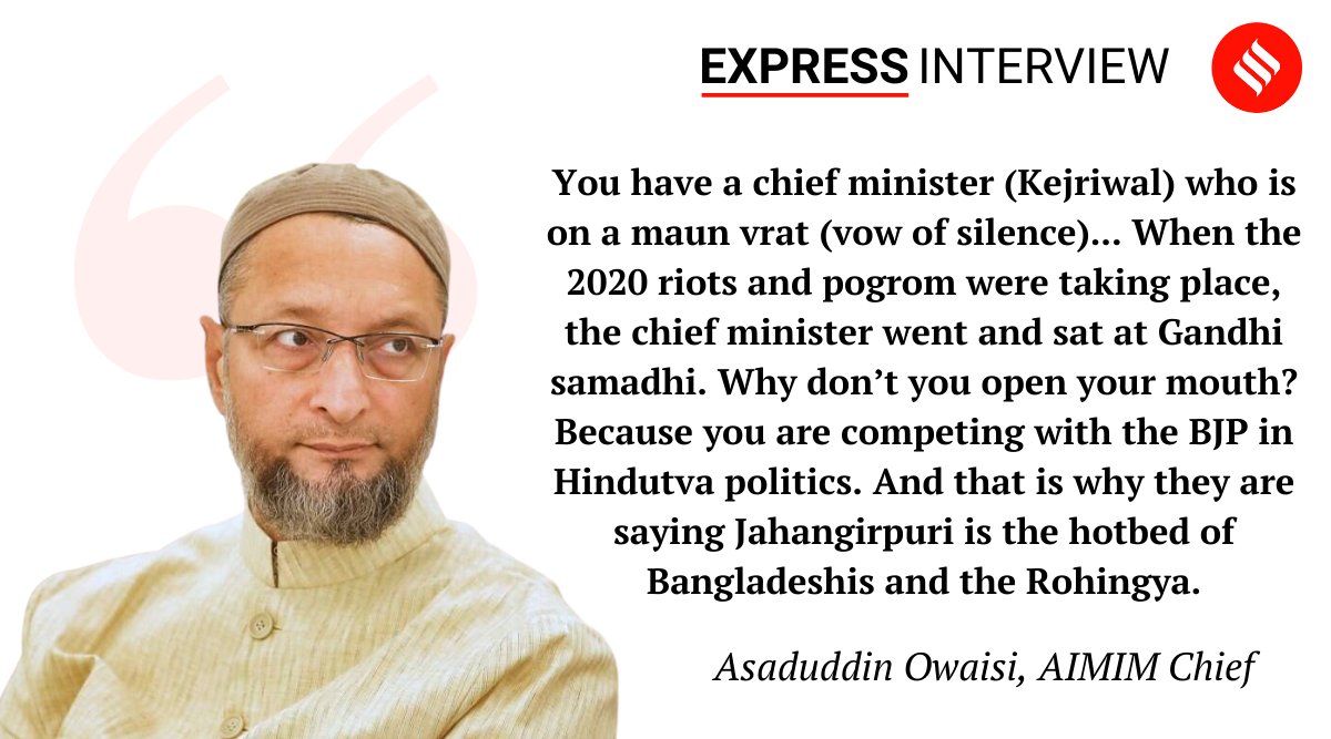 #ExpressInterview | When asked if Muslims are losing faith in the secular parties, this is what #AIMIM president @asadowaisi had to say. Read the full interview: bit.ly/3xN8LoG