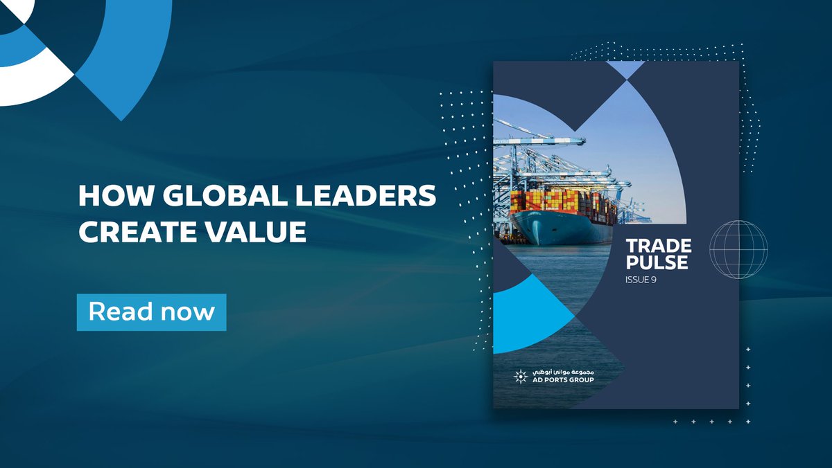 ADPortsGroup's tweet photo. Discover more about how we are extending our operations beyond the UAE and establishing international presence in the global maritime, logistics and trade sectors in the latest issue of Trade Pulse, from AD Ports Group. https://t.co/BAqtGnKGpT

#ADPortsGroup #ReimaginingTrade https://t.co/WwhuSte7sN
