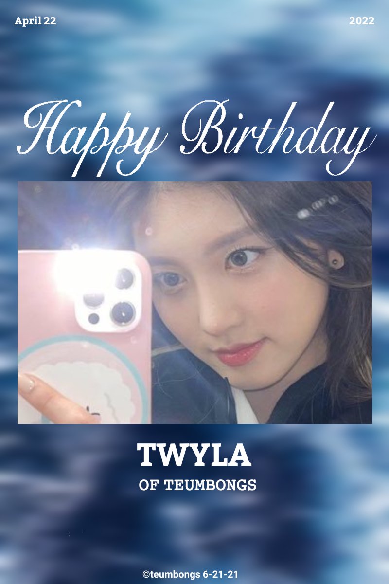 teumbongsonly's tweet photo. HAPPY BIRTHDAY TWYLA🎉
✅ 2022.04.22

#TEUMBONGS #틈봉 #HAPPYBIRTHDAY #TWYLADAY @sahichaos https://t.co/jJn6YWGpi9