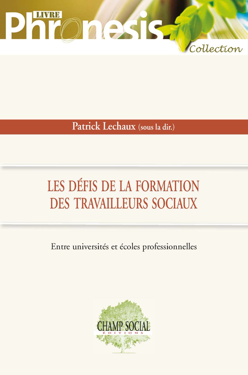 📢📘"Les défis de la #formation des #travailleurs sociaux. Entre universités et écoles professionnelles", PATRICK LECHAUX. Un ouvrage collectif entend explorer les grands défis d’une nouvelle forme #universitaire de professionnalisation
champsocial.com/book-les_defis…

#vendredilecture