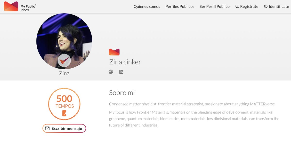 mypublicinbox's tweet photo. A very warm welcome to the platform to #ZinaCinker a condensed matter physicist expert in #FrontierMaterials. https://t.co/C7EBJkqy95 https://t.co/BSBatIA76X