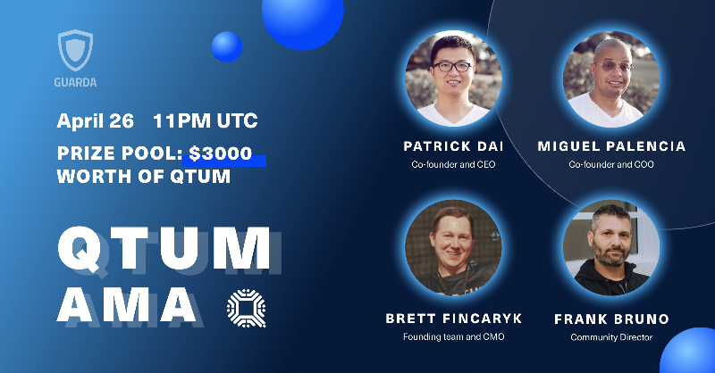 GuardaWallet's tweet photo. #QTUM AMA
⏰ April 26 / 7PM EST
🏠 YouTube (https://t.co/rsKI4sKYOo) ➕ https://t.co/9m0PZcLIW0

To celebrate the upcoming OFFLINE STAKING we are giving away $3000 WORTH OF $QTUM

1⃣ RT➕FOLLOW @QTUM / @GuardaWallet
2⃣ Ask questions in comments
3⃣ Mention your Guarda QTUM wallet