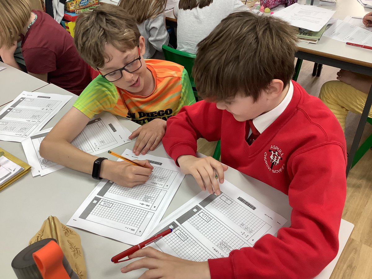 class6Aspull's tweet photo. We are working incredibly hard this morning on all our revision activities! They are now marking and correcting an arithmetic paper that I’ve made a lot of mistakes on! 🙈 #funrevision #acpsMaths https://t.co/TwD3mvIdD3