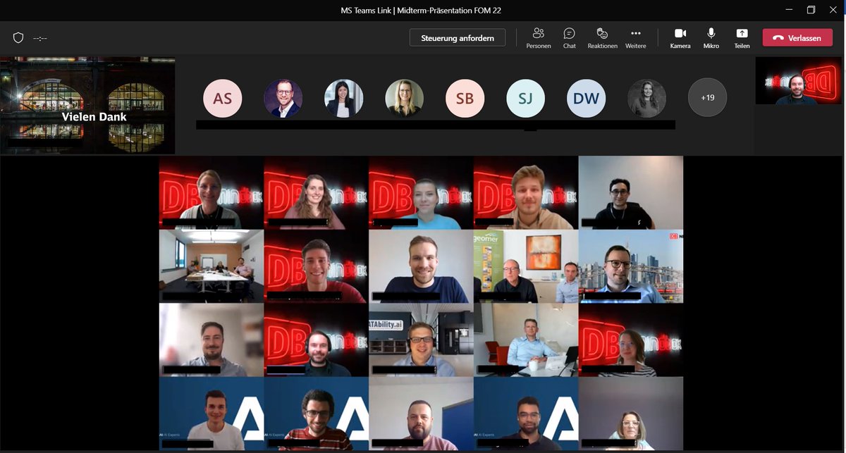 dbmindbox's tweet image. Midterm-Präsentationen unserer FoM-Startups 🚀Gestern gab es spannende Einblicke aus den einzelnen Use Cases & was nach 50 Tagen Startup-Programm bisher erreicht wurde. Von #DataAnalytics bis automatisierte #WorkflowTools über Easy-to-Clean-#Beschichtungen uvm. 50 Days to go! 💪