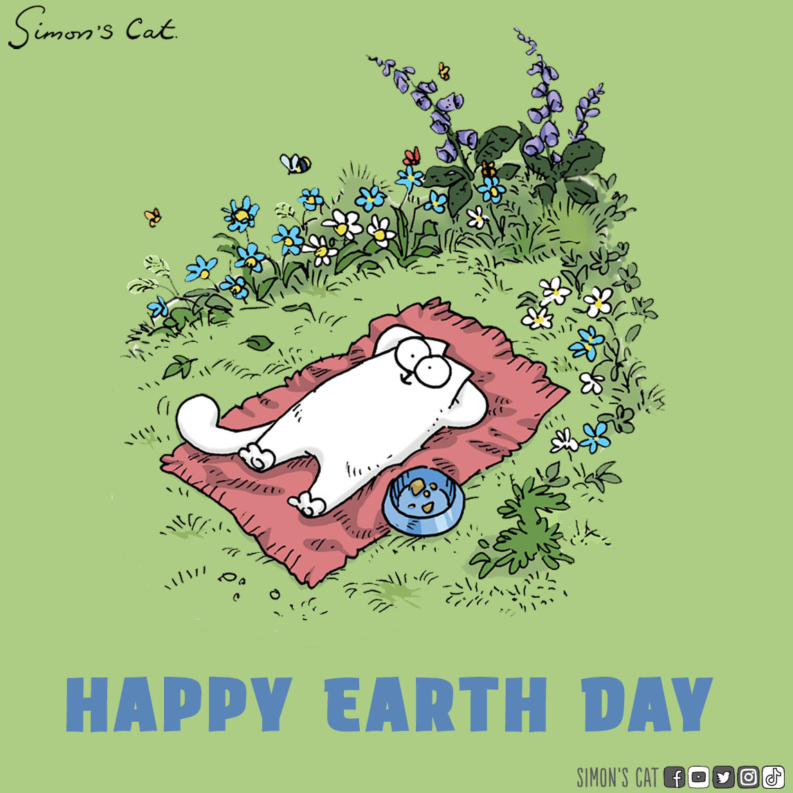 SimonsCat's tweet photo. Happy #EarthDay22 🌍❤️ Every day is earth day! https://t.co/cC89IdsENu