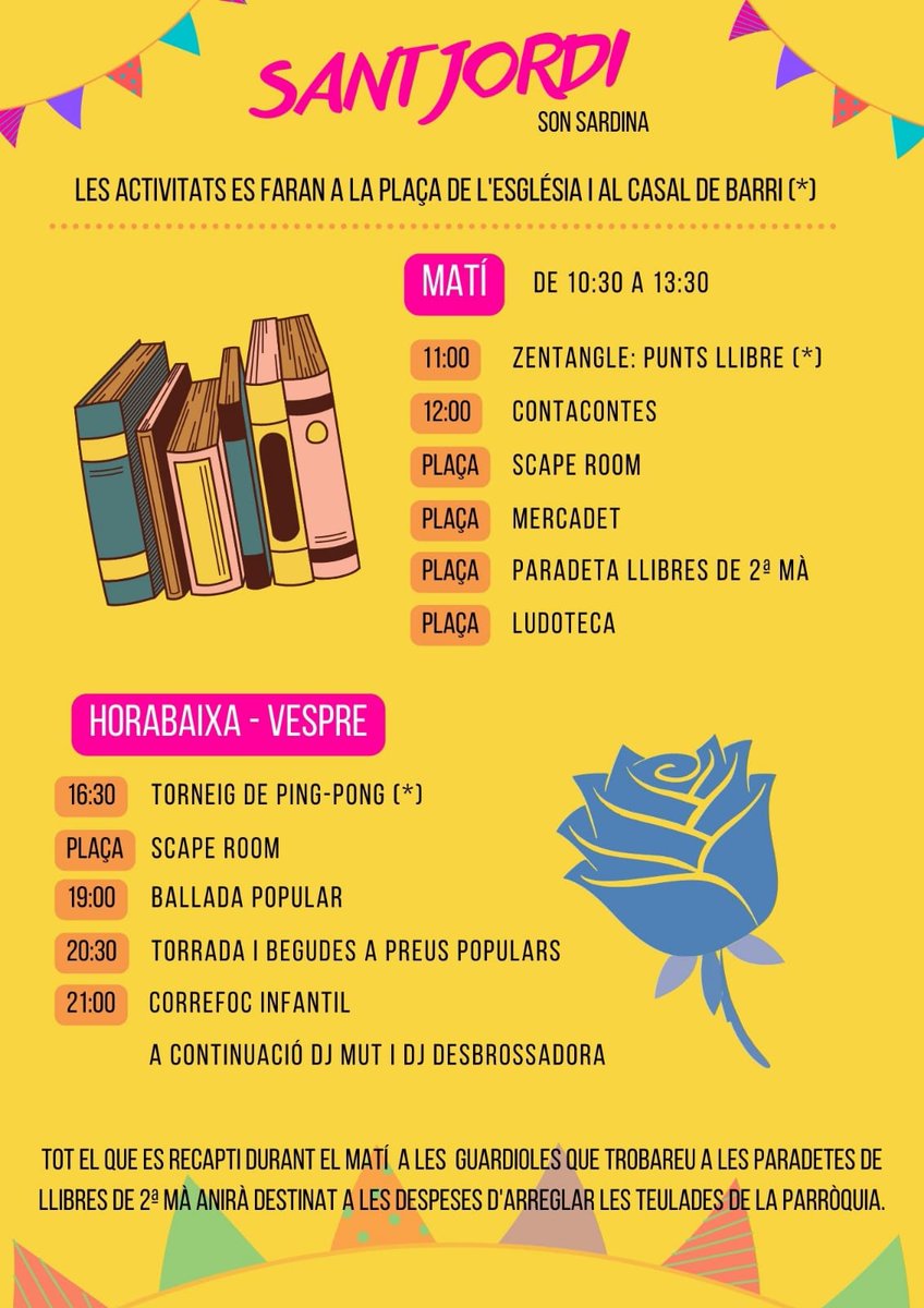 📖🌹 Demà dissabte 23 d'abril es celebra a diferents barris del <a href="/DistricteNord/">Districte Nord</a> el dia de Sant Jordi.

➡️ Diverses entitats organitzen tot un seguit d'activitats en aquesta diada del llibre.

😃 Us animem a participar-hi!