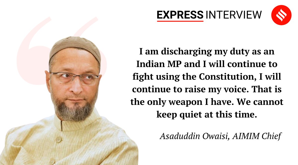 @asadowaisi Read the full interview with #AIMIM president @asadowaisi here: bit.ly/3xN8LoG