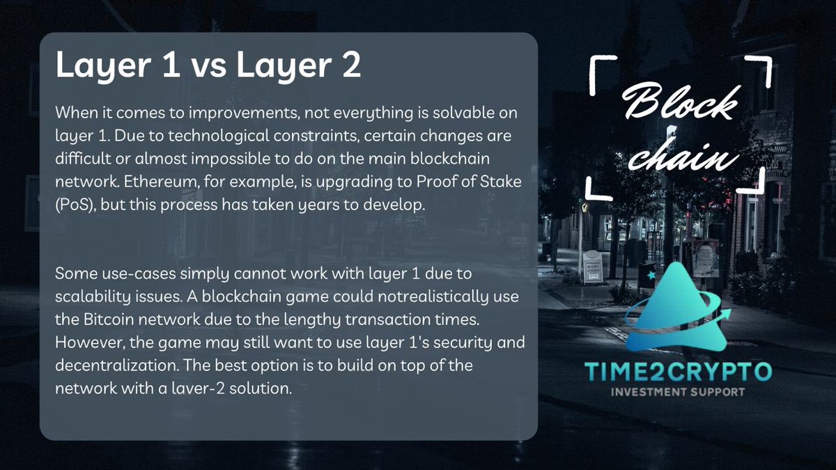 timet2crypto's tweet photo. What’s the difference between layer 1 &amp; layer 2 blockchain? https://t.co/whXBkrrGEQ