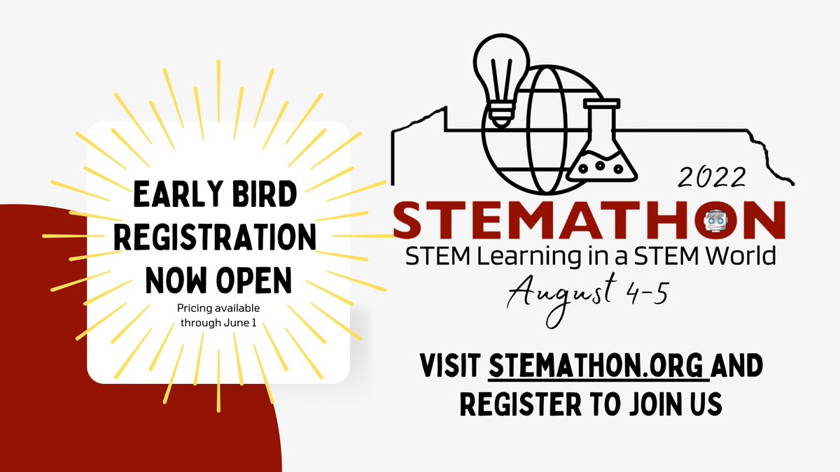 BerksStem's tweet photo. Early bird registration is OPEN for #STEMATHON 2022! Visit https://t.co/CmGJLdqBPR for registration details, and don't forget to submit a session proposal, too: https://t.co/1F8XUR8Cug Can't wait to see you there! #BerksSTEM #STEMinPA #STEM https://t.co/s4gWCwECkP