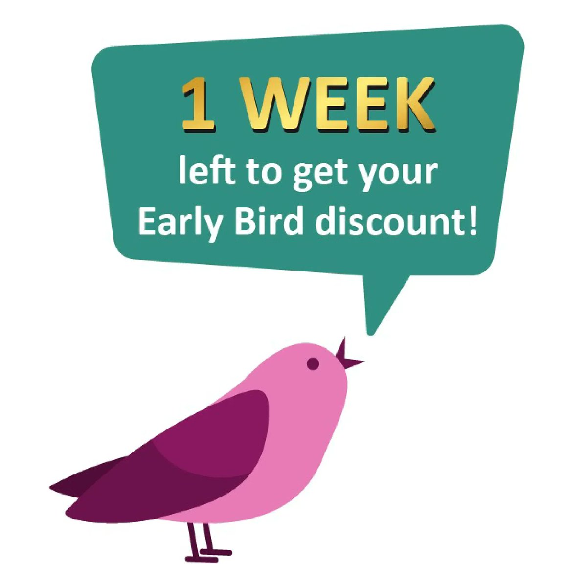 iHealthVisiting's tweet photo. Only one week to take advantage of our early bird rate for this year's #iHVIMH2022 Conference: Early Trauma and the Art of Repair. 🗓️ WED 15 JUN
🐦 Our early bird rates end at 17:00 on Friday 29 April 2022.
🎫 Book Now: https://t.co/45nr3cSkhn
#HealthVisiting #iHVConference https://t.co/c73fZrQPxn