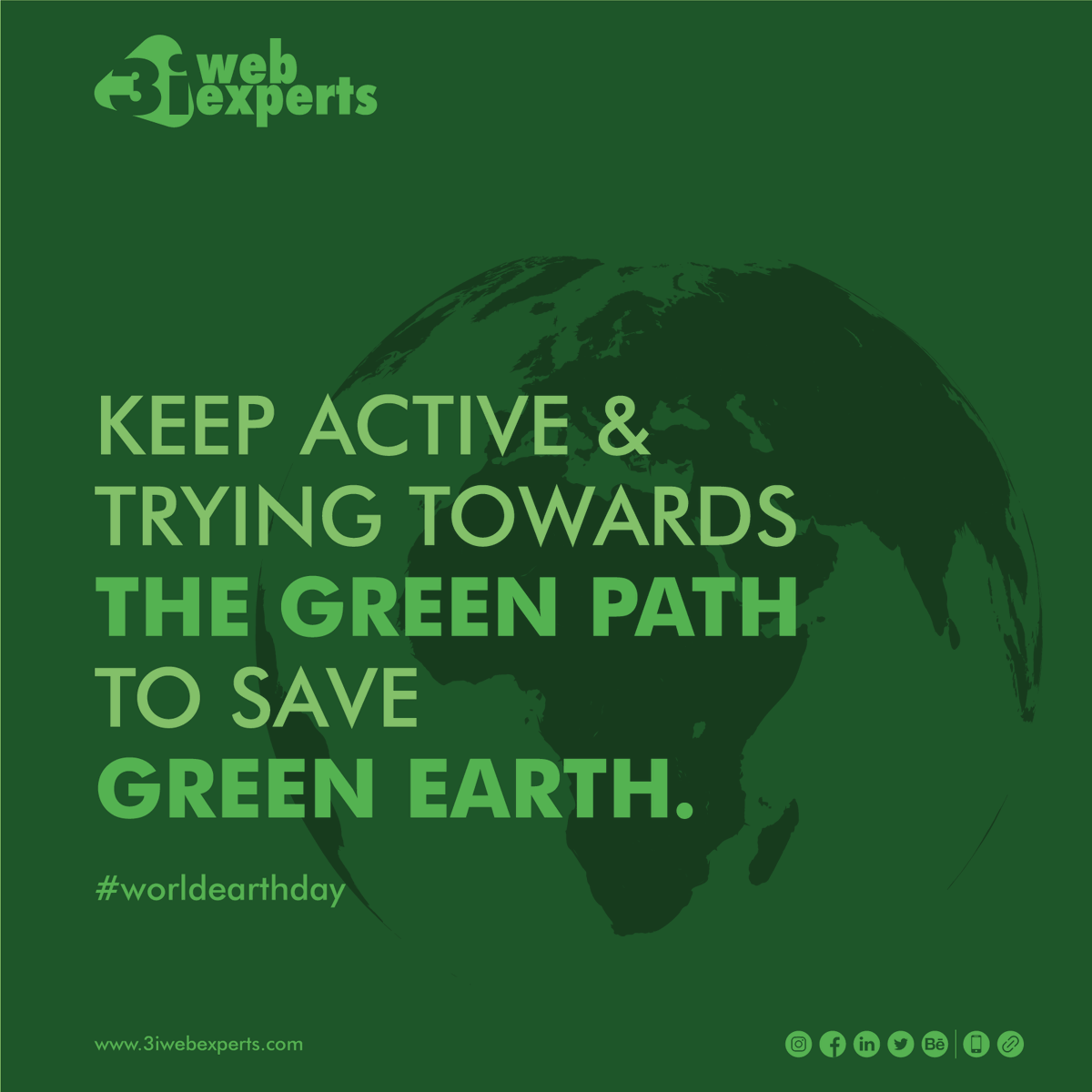 Keep active &amp; trying towards "the green path" to save "green earth." 💚

#worldearthday #earthday2022