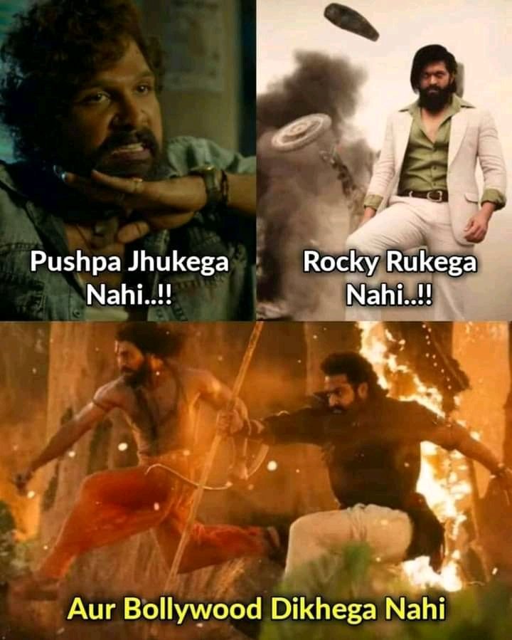 JasmeetUnivers's tweet photo. Difference between Bollywood &amp; South Indian Cinema.

#BoycottJersey
#BoycottBollywood https://t.co/mDGleEQpm6