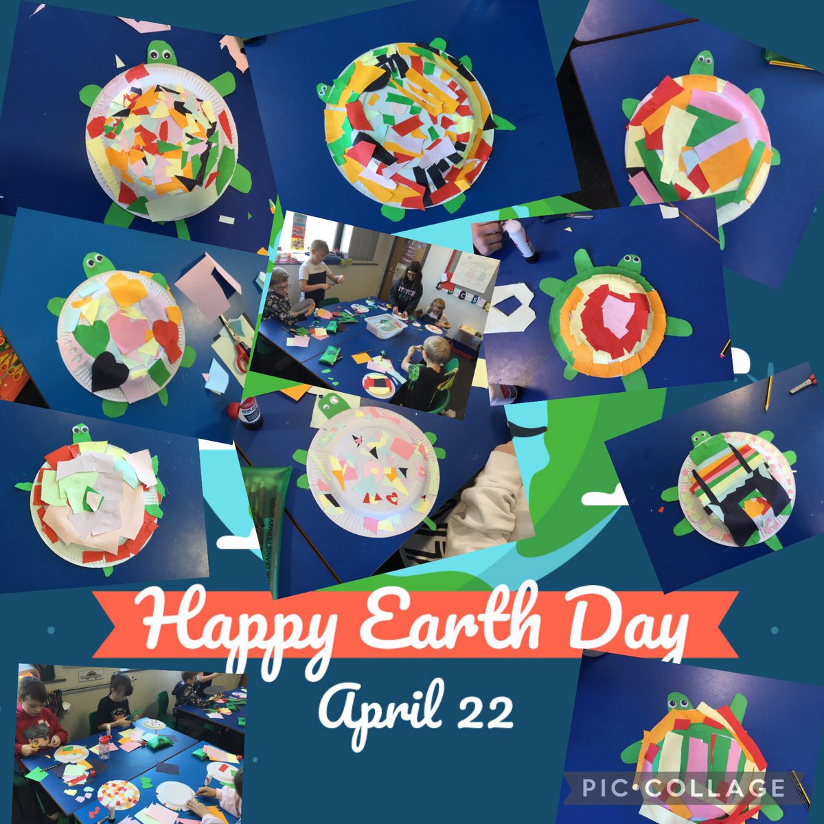 TGPS_NorthLincs's tweet photo. As part of World Earth Day, year 4 discussed the importance of saving our oceans and created collage sea turtles. #TGPSScience #TGPSGeography #WorldEarthDay https://t.co/k2Q40KBlyO