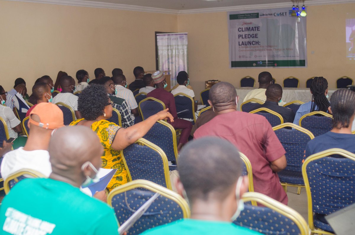 climatepledgeng's tweet photo. The discussion have started, the Climate Pledge Launch, titled; ‘’A simple, organic way to improve conversations around climate change in Africa.’’

#ClimatePledge
#GetEveryoneTalkingAboutClimateChange https://t.co/wteXGPJyA8