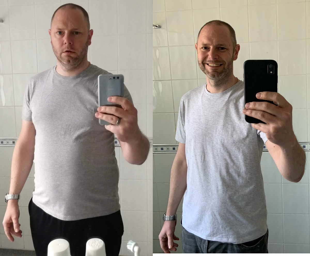 OntWagon's tweet photo. This morning I dug out the same T-shirt I was wearing the morning after my last drink two years ago and replicated the same pose exactly 2 years apart.
This is what 2 years of sobriety looks like
#RecoveryPosse https://t.co/fiIbRIjneM