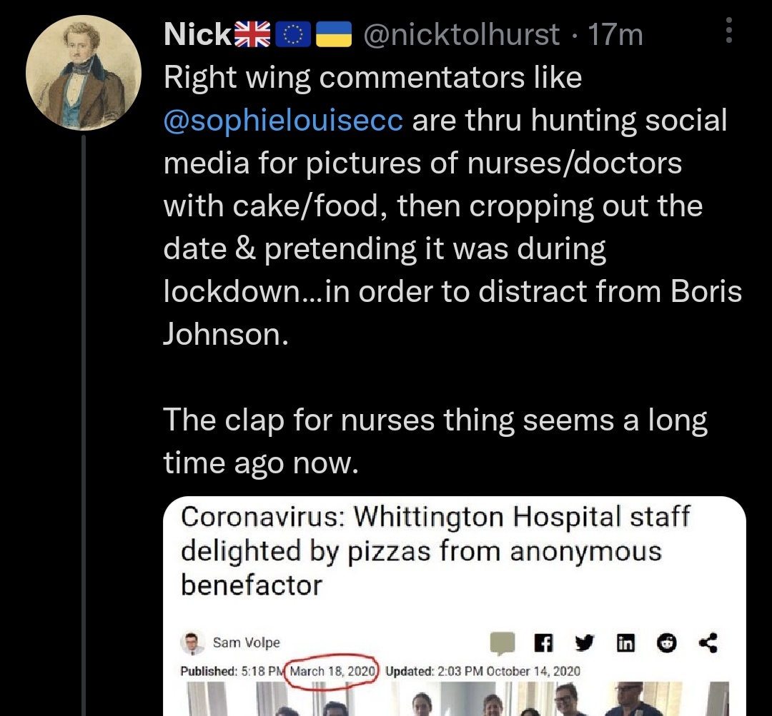 I've screenshot this quote tweet to avoid increasing the social media footprint of Sophie C. Her willingness to disseminate such disinformation is precisely why I think we should not increase her footprint.