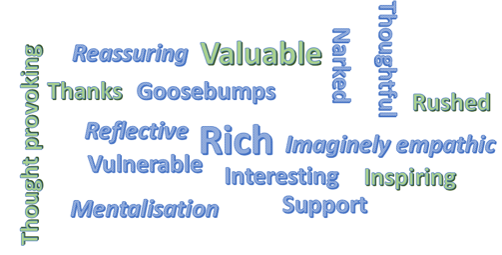 Feedback so far from our reflective space .....