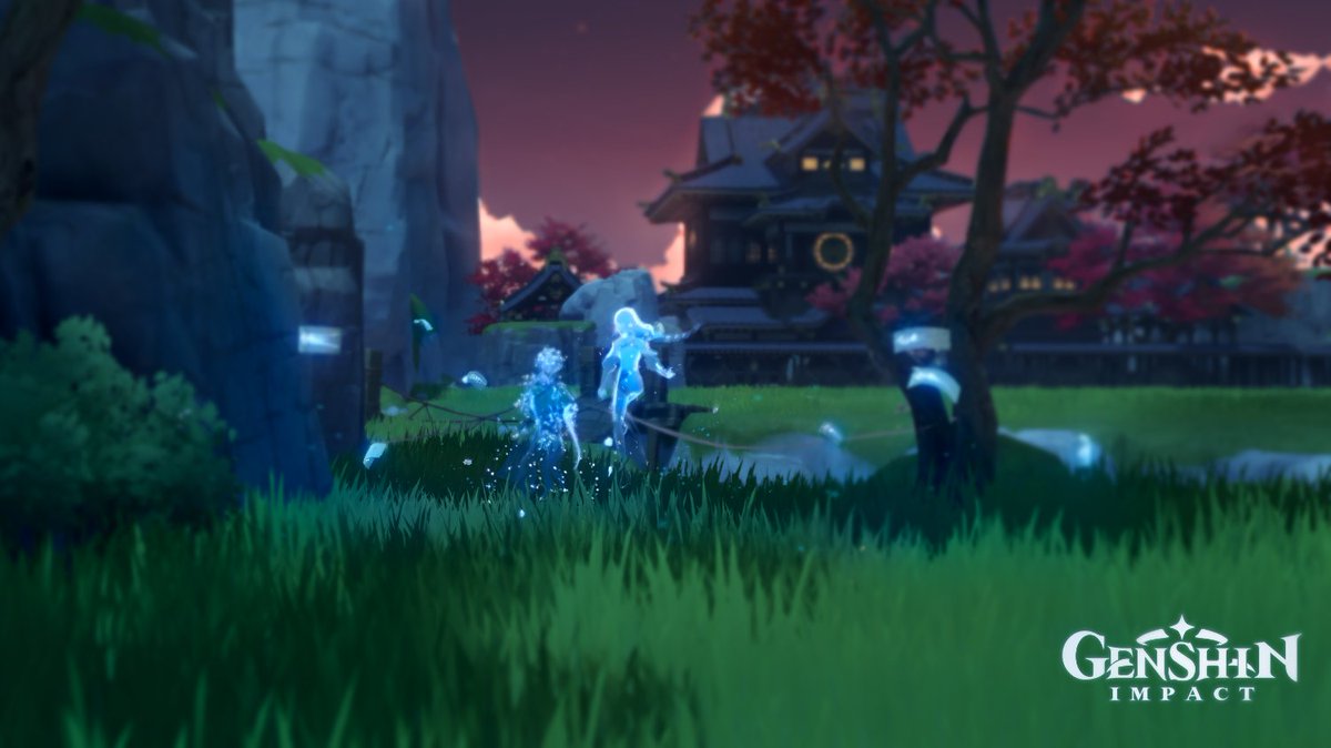 Thanks a lot for helping me take this pic <a href="/MinaSeiyou/">MINΛSE</a> 🙃
I did some editing btw to make Ayato's and Shenhe's Elemental skills stand out more

#GenshinImapct #Ayato #Shenhe