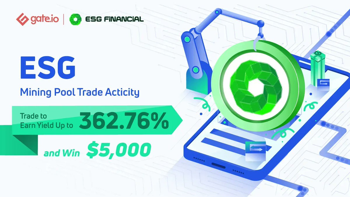 💥Gate.io ESG LP

💰Earn Yield Up to 362.76% &amp; Win $5,000 
⏰10:00 22nd Apr — 10:00 29th Apr 

Tasks:
✅ Join the TG Group
✅ Join in LP trading 
✅ Follow @GateEarn

👉Join now: gleam.io/MO6f5/gateio-e…
👉Event Details: gate.io/article/26293/…