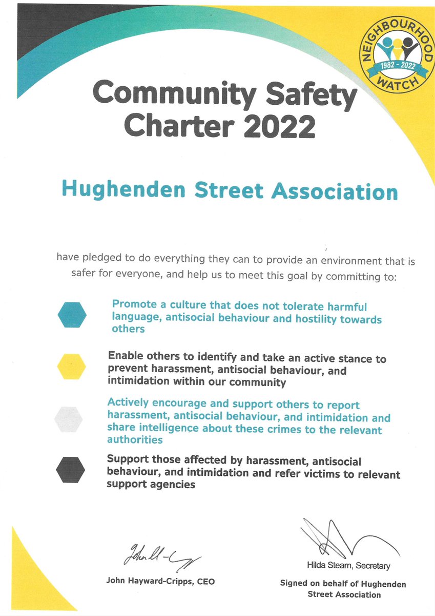We have signed up to this important #communitysafety #charter because we want to ensure all our communities feel safe. Please share and sign up!  <a href="/WycombeSound/">Wycombe Sound</a> <a href="/MarlowFM/">Marlow FM 97.5</a> <a href="/BBC3CR/">BBC Beds, Herts & Bucks</a> 
Visit here to find out more: bit.ly/3CpYGOD