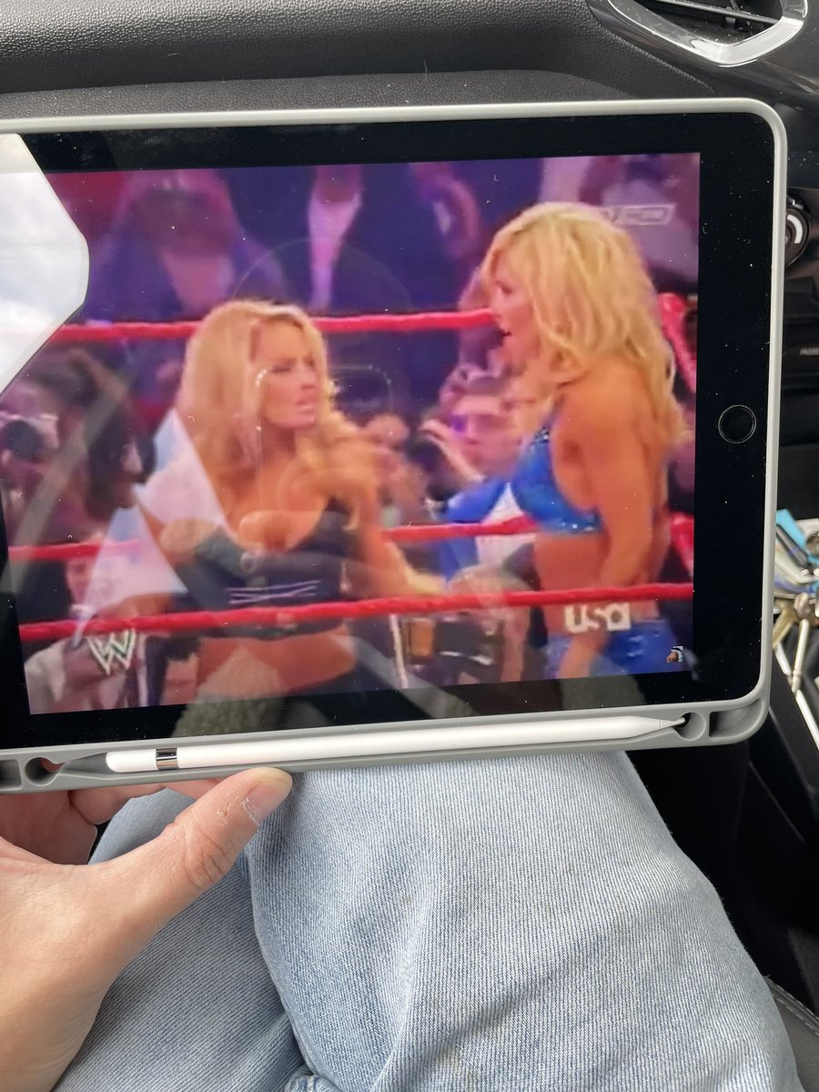 Had to watch these ladies while on the way to meet them! <a href="/Torrie11/">Torrie Wilson</a> <a href="/trishstratuscom/">Trish Stratus</a> <a href="/MickieJames/">Mickie James~Aldis</a> <a href="/DIVACANDICEM/">CANDICE MICHELLE</a>