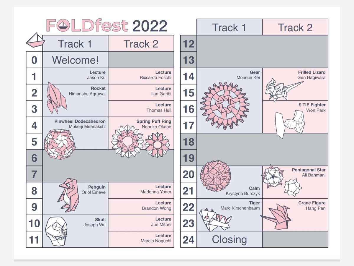 origamiwind's tweet photo. FoldFest is THIS WEEKEND [April 23-24] ➡ https://t.co/nHcKOdNApG

Fold along with me &amp; 19 other origami experts from 11 countries at #FoldFest22! @OrigamiUSA

#OrigamiUSA #FoldFest https://t.co/bfk7ixnEoc
