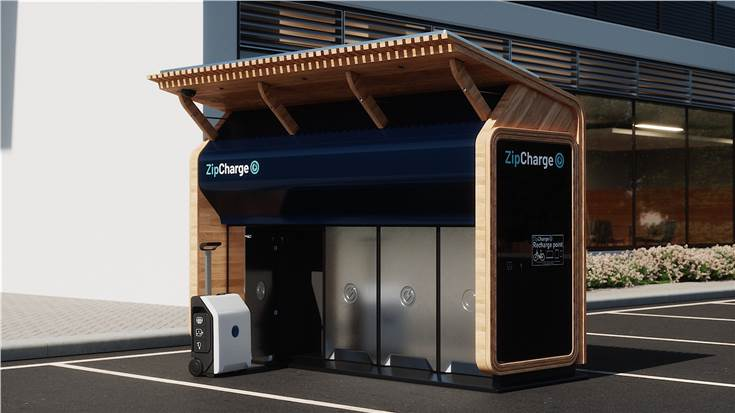 ZipCharge unveils its portable EV charging set up, GoHub. The GoHub provides a community-based solution at a much lower cost and at a much faster rate and even enables a parking space to be a charging spot.bit.ly/3jZUkWc