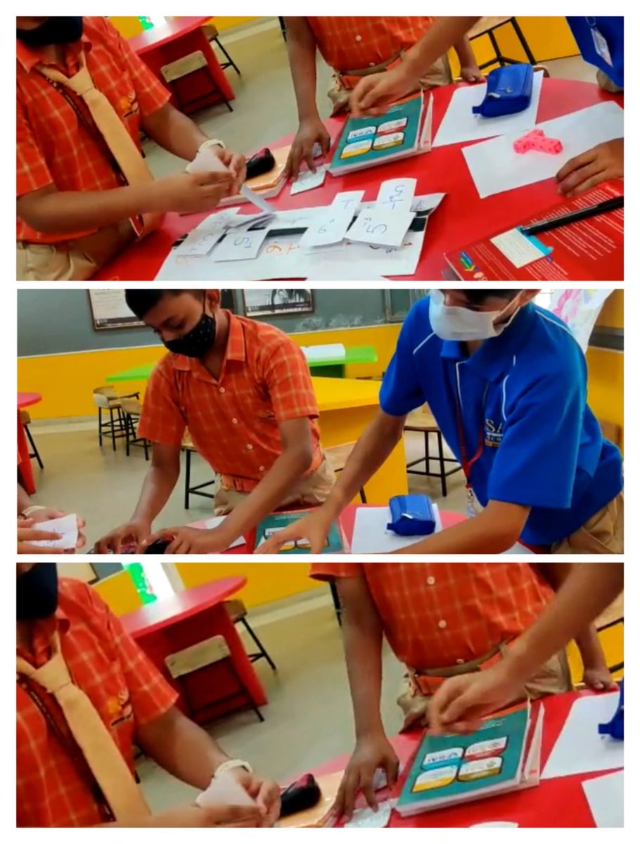 SAI_Edu_In's tweet photo. Developing an environment where students can experiment and gain entry into the language of math starts with having an engaged classroom. Here's a glimpse of Class VIII Cambridge Math Classroom Activity 
#IndicesandExponents
#FunInMathClass
#MathLabActivities https://t.co/etYxEXwTuR