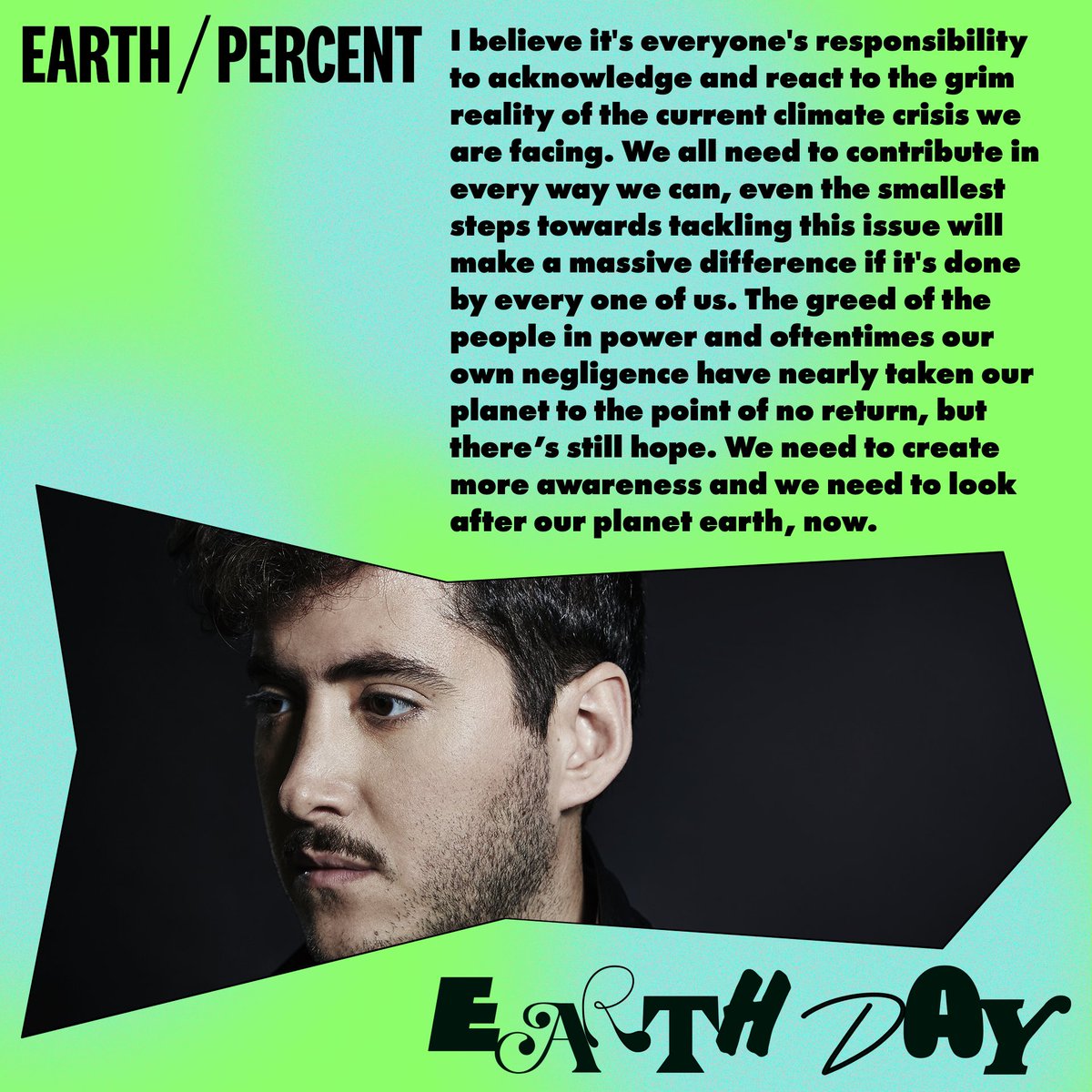 @earthpercentorg x Earth Day launches today! Delighted to be amongst many amazing artists offering a track to support organisations doing vital work to help tackle the climate emergency. 

All info: earthpercent.bandcamp.com

#EarthPercentEarthDay #NOMUSICONADEADPLANET
#EarthDay