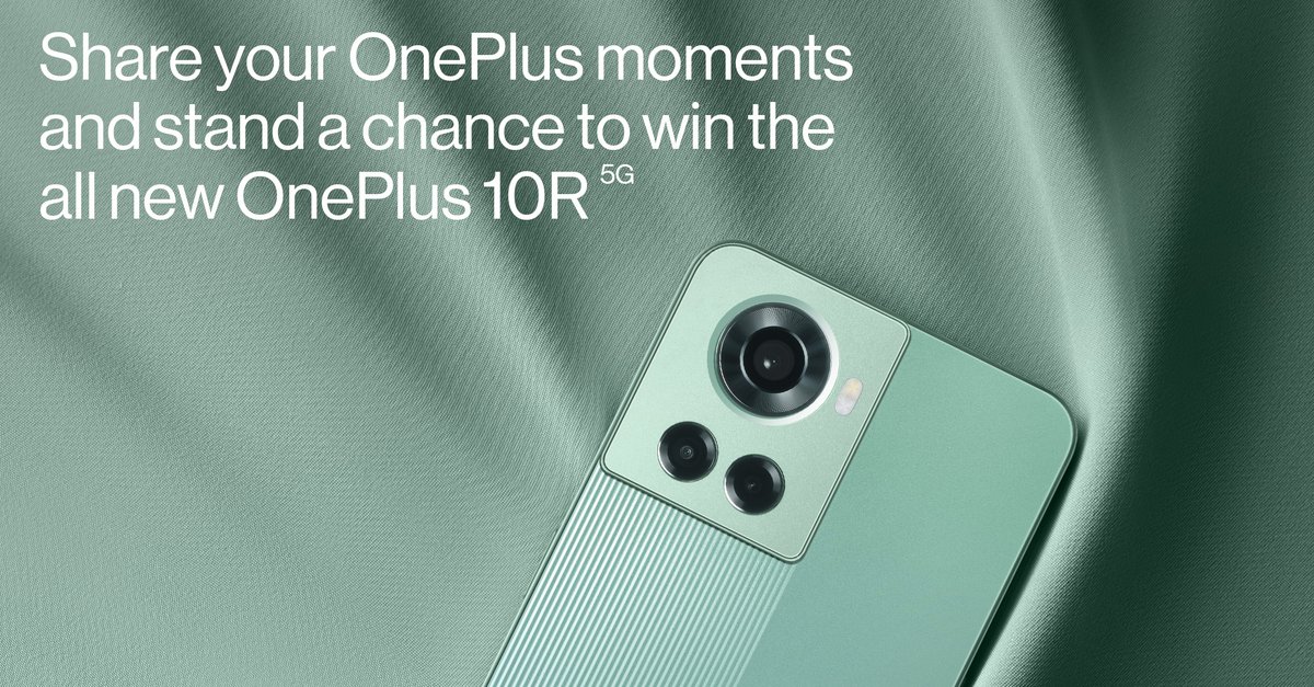 OnePlus_IN's tweet photo. For all the real 'one's out there, show your love for OnePlus in just one word/picture and stand a chance to win the all new #OnePlus10R  

Rules   
- Follow the @OnePlus_IN    
- Use the hashtag #OnePlus10R   
- Show your love for OnePlus in just one word/picture/video https://t.co/1sxtSjsxG3