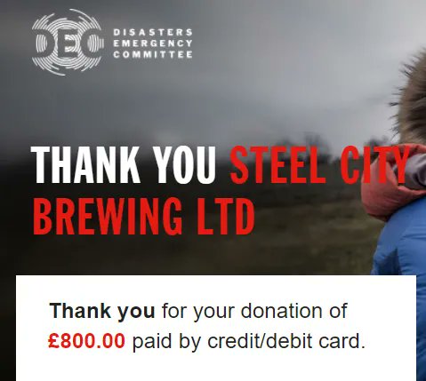 thanks to all the bars and bottle shops who bought Vlad the Invader (and the drinkers who bought from them of course!), just transferred the brewery profits over to the DEC Ukraine Fund