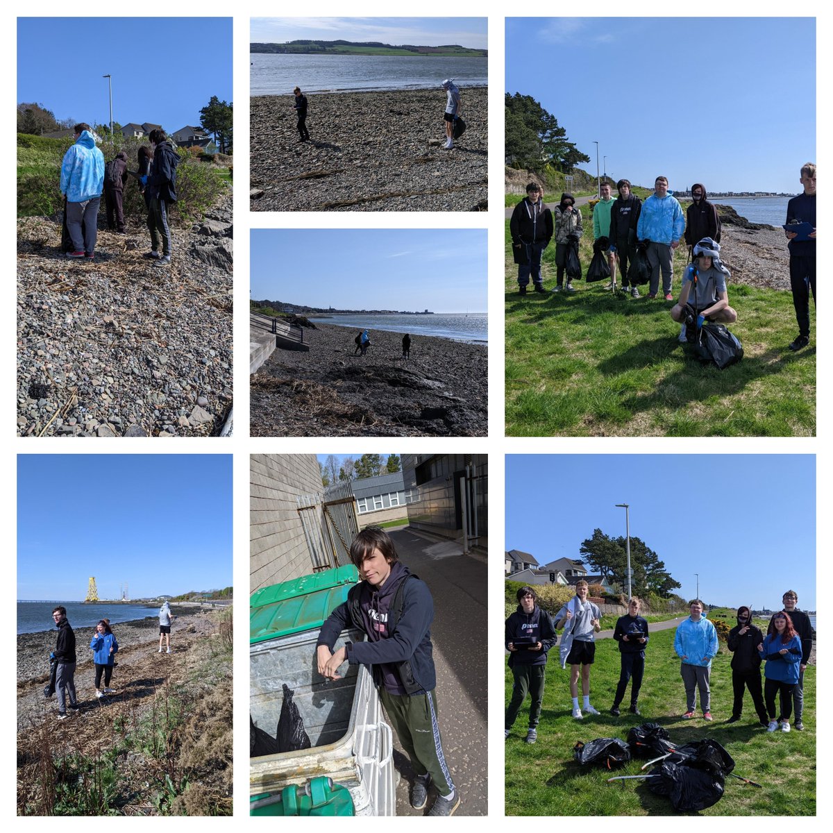 Excellent litter picking project at Broughty Ferry beach this morning with Lifeskills Plus A&amp;B in support of Earth Day 2022 🌍 #EarthDay #InvestInOurPlanet