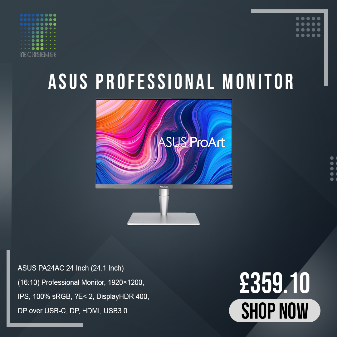 ASUS PA24AC 24 Inch (24.1 Inch) (16:10) Professional Monitor USB3.0 FOR JUST £359.10
.
Shop now
Click on the link below
techsenseshop.co.uk/.../asus-pa24a…
.
Contact us@01614777754
.
Email us: customercare@techsenseshop.co.uk
 #Asus #Monitor  #shopnow #techsense #dell #lcddisplay #ShopNow
