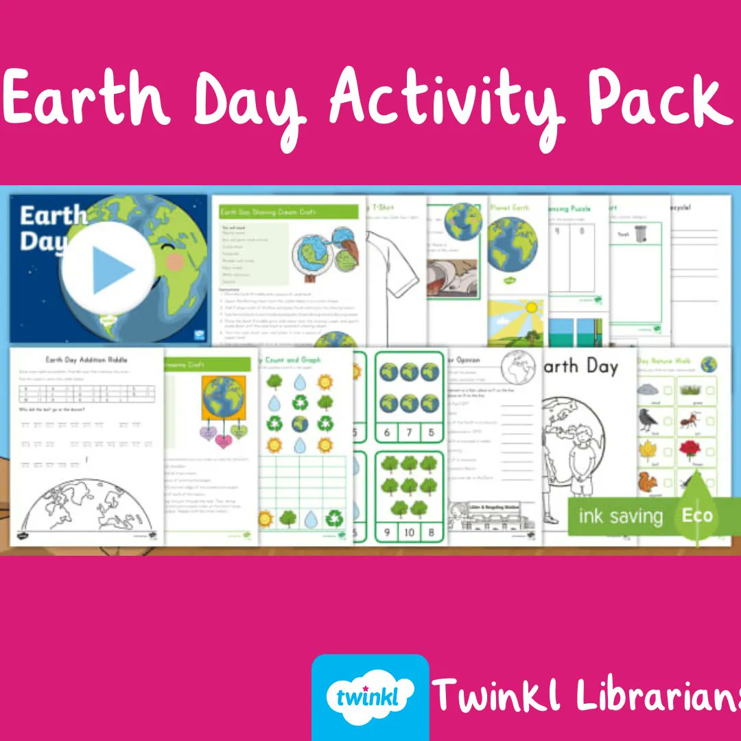 TwinklLibraries's tweet photo. It's Earth Day and to celebrate we've prepared this fab activity pack of resources https://t.co/fqojVzXXn3 Just follow the link to download. 

#librarytwitter #edutwitter #education #greatschoollibraries https://t.co/V585PBI8N8