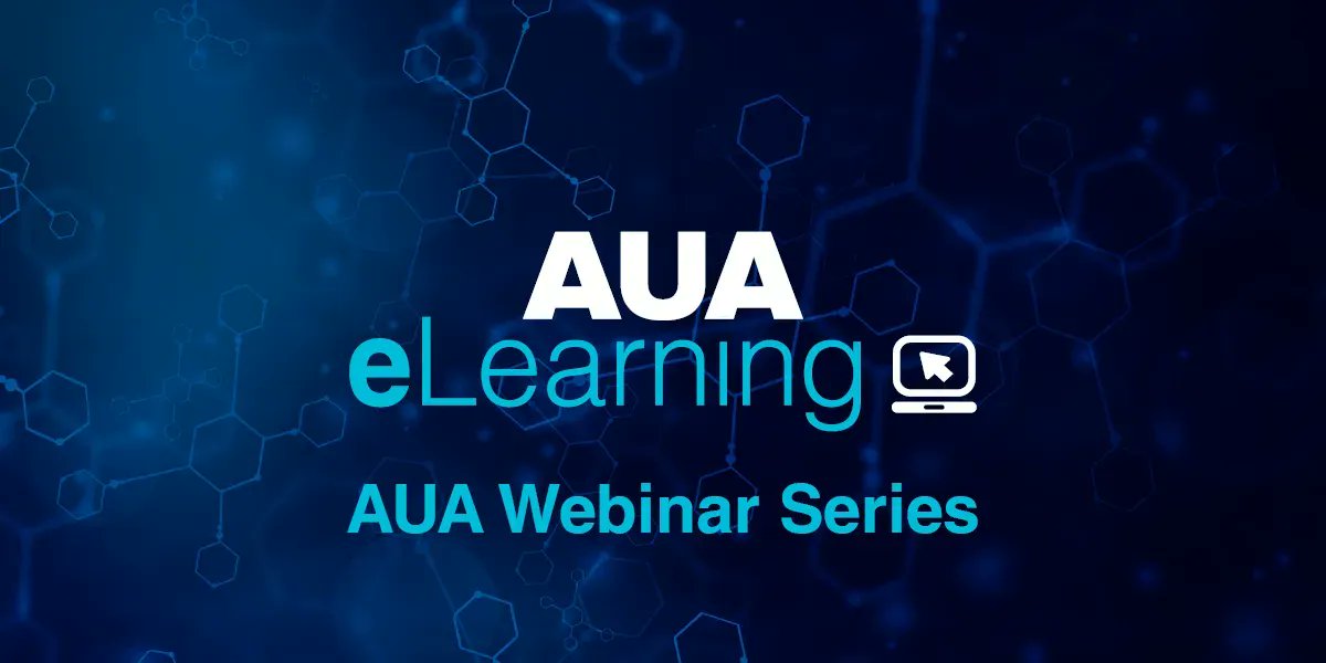 AUA's 2022 slate of eLearning Webinars has been posted! Review the topics, speakers & register for all of these free Webinars today: buff.ly/38Vo4kF @DrSusieUNC @SShaefi #AUA