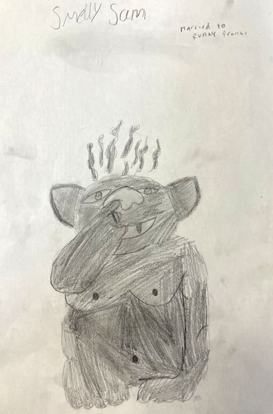 EdinCulture's tweet photo. The fantastic @Clovenstone Primary pupils have been re-imagining the gargoyles on the Scott Monument to celebrate @WalterScott250.  We particularly love the relationships between them all - click through images to see Funky Frank and co.  #Edinburgh https://t.co/Qf9y5meLIY
