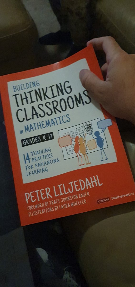jarradstrain's tweet image. This just arrived for me!
#BuildingThinkingClassrooms by
@pgliljedahl

I'm looking forward to reading about:
🏗Tasks in Thinking Classroom
👯‍♀️Collaboration in TC
👩‍🚀Student autonomy 
🚦Hints and Extensions 
🧠Consolidation

#WAedConnect #MTBoS #Math