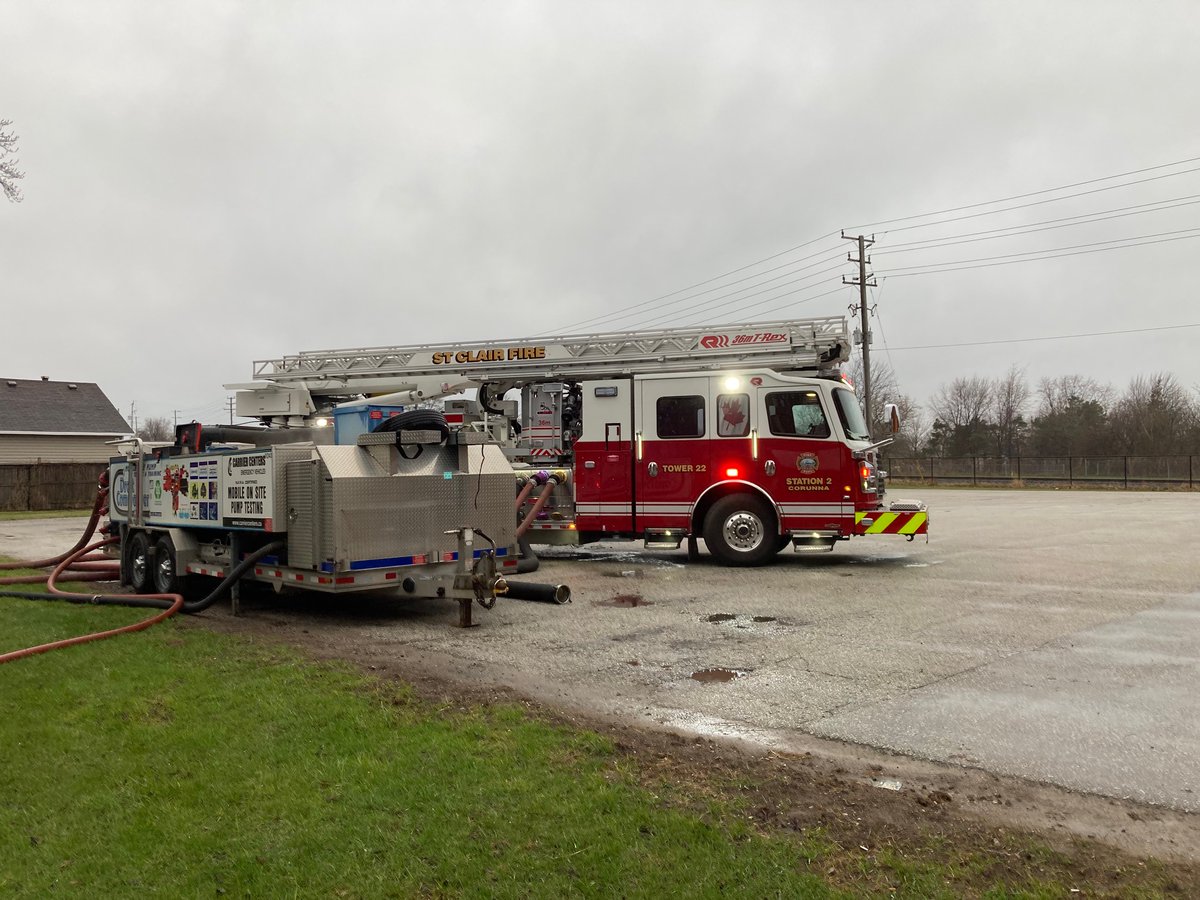 CarrierEmerg's tweet image. Another shot of pump testing in St. Clair Township this week!  #evt #nfpa #essentialservice