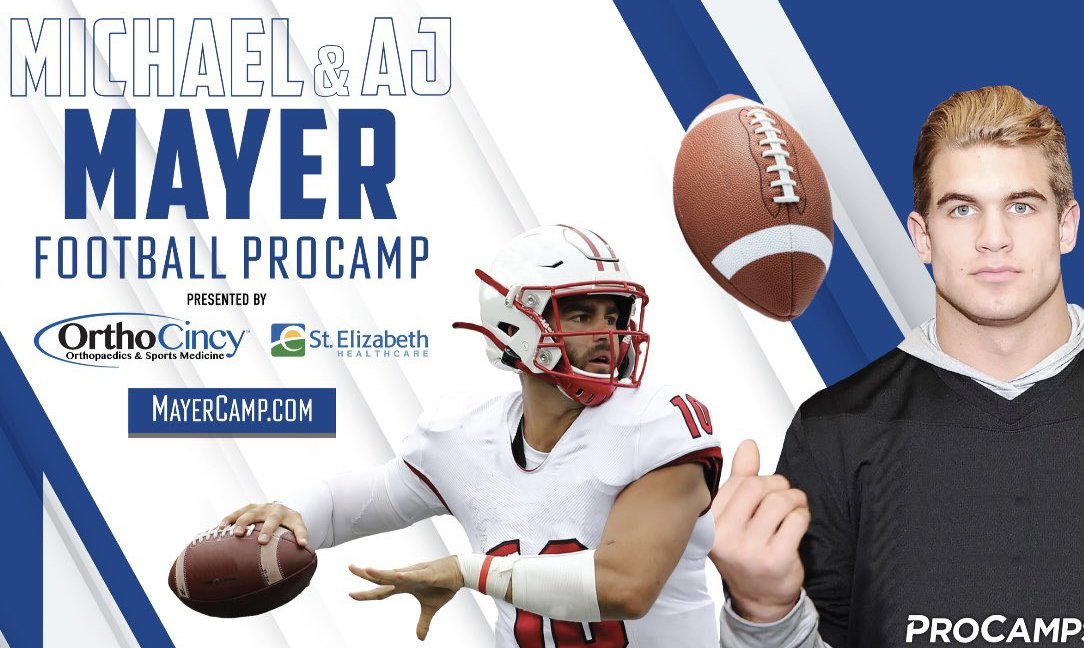 WIN A FREE CAMP ENTRY!!! Now thru Sun, April 24 - Visit @OrthoCincy on Facebook for a chance to win a free camp registration. We're excited to partner with @ajm36640 & @MMayer1001 as they host their inaugural Youth Football @ProCamps → Grades 1-8 MayerCamp.com